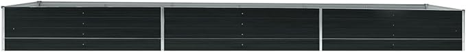 Garden Raised Bed Galvanized Steel 189x31.5x17.7 Anthracite SE100741