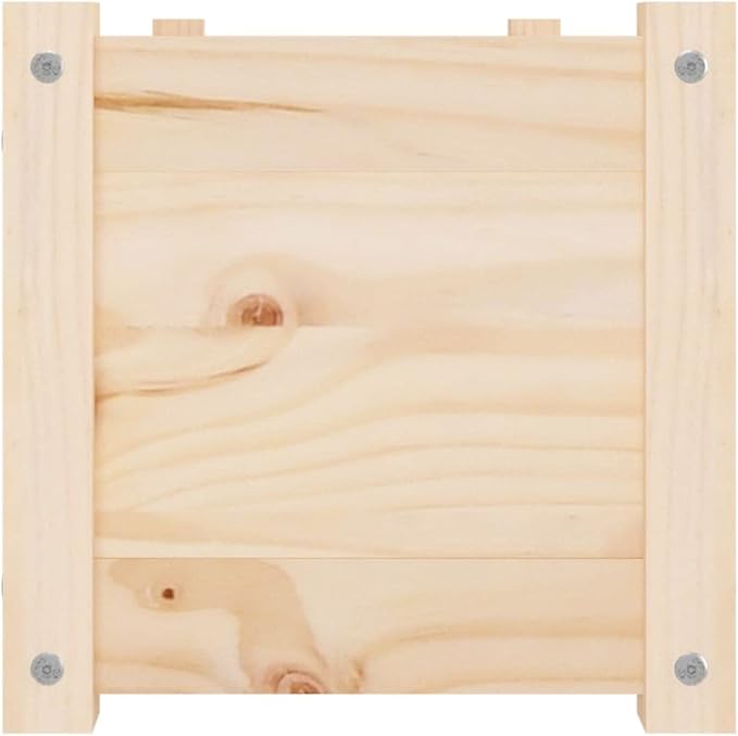 Set of 2 Wooden Garden Planter Box Raised Garden Bed Indoor Outdoor Planter Outdoor Wood Raised Garden Bed for Vegetables Flowers Herbs 39.4x12.2x12.2 Solid Wood Pine-286