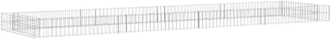 Gabion Raised Bed 157.5 x 157.5 x 7.9 in Silver Galvanized Steel Garden Fence Planter Box Heavy Duty Outdoor Privacy Screen for Yard Patio Backyard