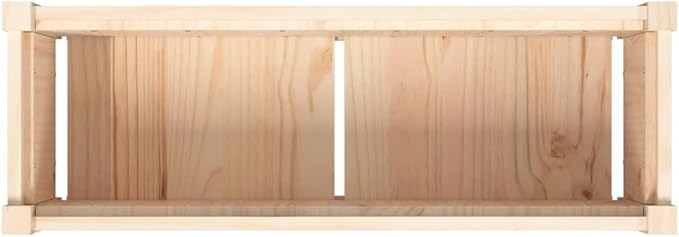 Large 35.4x35.4x12.2 Raised Garden Bed Solid Pine Raised Planter Box Rustic Brown Patio Planter for Outdoor Vegetable Flower &amp Herb Gardening
