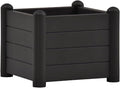 vidaXL Anthracite Garden Raised Bed| 16.9x16.9x13.8| UV Weather and Frost Resistant Polypropylene (PP) Material| Suitable for Indoor/Outdoor use | 70.9 gal Capacity