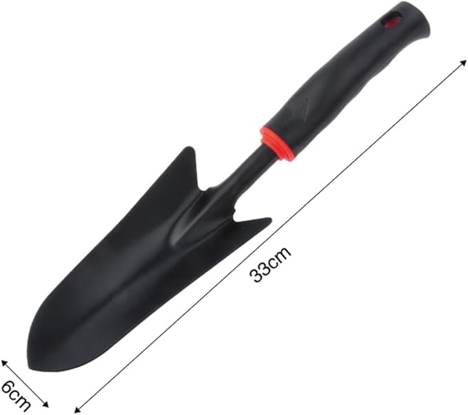 6pcs Iron Garden Tool Set Shovel Rake Hoeing Rake Plastic Handle for Weeding Planting Skid Design