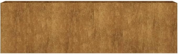 Corten Steel Garden Raised Bed Ample Space Outdoor Planter Box with Open Bottom Metal Raised Planter Bed for Vegetables Flowers 110.2x15.7x31.5 Brown-265