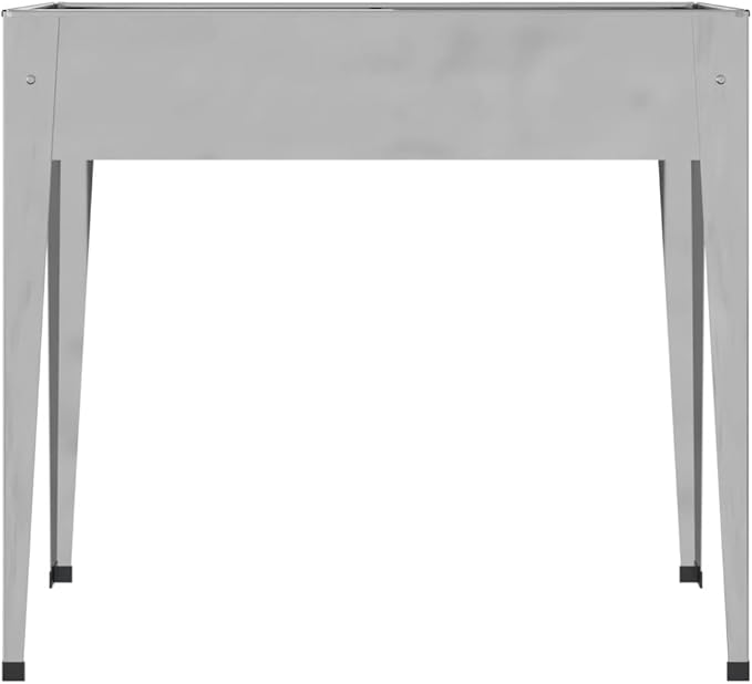 Galvanized Steel Garden Planter Raised Garden Bed Metal Planter Box Stand for Gardening Vegetables Flowers Herb 39.6x15.9x35.4 Galvanized Steel -77