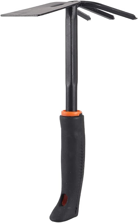4 Piece Garden Tool Set Iron Shovel Rake with Plastic Handles for Flower Planting Bonsai Gardening