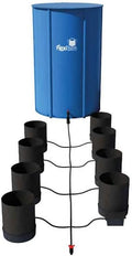 AutoPot 8 Pot GeoPot System with 5 Gallon Fabric Pots - Self-Watering Gravity-Fed Hydroponic System (8Pot with 25 gal Flexi Tank) Indoor Black
