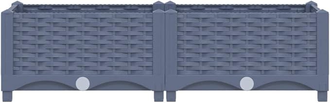 Raised Bed PlanterGarden BedGalvanized Raised Garden BedPlanter Raised bedsGalvanized Planter31.5x15.7x9.1 Polypropylene