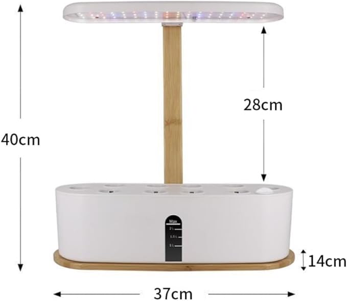 Grow Mini Desktop LED Grow Light Hydroponic Planter - Home Soil-Free Indoor Vegetable/Strawberry Growing System