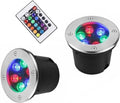 2pcs RGB LED Outdoor Spotlights IP68 Waterproof Garden Lights with Remote Control Color Changing Underwater Fountain &amp Ground Recessed Lighting 24W Landscape Lamps