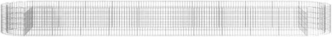 Gabion Raised Bed Gabion Cages Basket Steel Woven Gabion Net Garden Plant Above Ground Garden Boxes Outdoor Garden Galvanized Planters Metal Trough 236.2x39.4x19.7