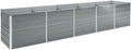 Galvanized Steel Raised Garden Bed Grey 157.5 x 31.5 x 30.3 in Modern Rectangle Planter Box for Vegetable Flower Herb Outdoor Patio Backyard Use
