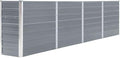 Grey Galvanized Steel Raised Garden Bed 126 x 15.7 x 30.3 in Large Rectangular Planter Box Weather Ready for Patio Balcony Outdoor Gardening