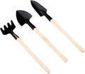 3Pcs Shovel Rake Spade Set Mini Garden Tools Multifunction Small Wooden Handle Tool Sets