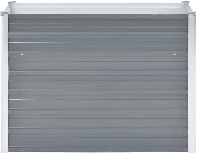 Garden Raised BedPlant Elevated Garden Box Outdoor Planting BoxesHerb Garden Planter OutdoorVertical Garden Planterfor FlowerHerbBackyardPatioGalvanized Steel 39.4x15.7x31.3 Gray