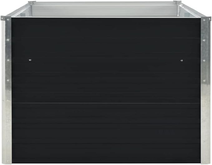 YAFF Raised Garden Bed 63x31.5x17.7 Galvanized Steel Anthracite (15.312lbs)