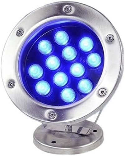 4pcs/lot 24V Stainless Steel Underwater Lights Underwater Lights Led Pool Lights Landscape Pool Spotlights Square Fountain Lights (Color : Warm White Size : 9W)