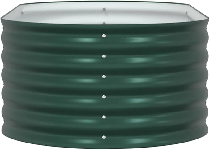 Steel Planter Raised Bed Metal Flower Box Planter Raised Beds Outdoor Garden for Planting Fruit 63x31.5x17.3 Green -746