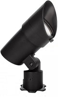 WAC Landscape Lighting LED 120V Line Voltage Medium Size Accent Light with Adjustable Beam Angle and Integral Brightness Control 3000K Warm White Built-in LED in Black