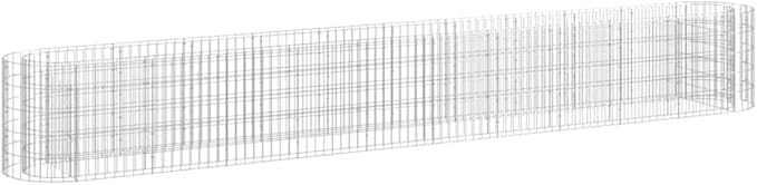 Gabion Raised Bed Gabion Cages Basket Steel Woven Gabion Net Garden Plant Above Ground Garden Boxes Outdoor Garden Galvanized Planters Metal Trough 157.5x19.7x19.7