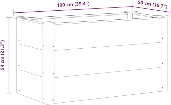 Grey Wood-Plastic Composite Raised Garden Bed 39.4x19.7x21.3 Inch Outdoor Planter Box for Patio Balcony and Terrace Planting
