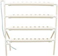 Wall-Mounted Hydroponic Grow Kit 36 Plant Sites Hydroponics Planting System 4 Food-Grade PVC Pipes Hydroponic Gardening Indoor System with 110V Well PumpPlanting SpongeHose