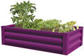 Panacea 83395 Purple Raised Garden Bed | 3.9'L x 2'W Steel Planter with Polypropylene Liner | Vibrant Powder-Coated Panels | Easy Keyhole Assembly | Outdoor Flower Herb &amp Vegetable Container