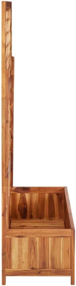Raised Bed with TrellisFlowering Vine Climbing PlanterGarden Raised BedOutdoor Plant PotsGarden Beds for PlantsHerbsVegetables33.5x15x59.1 Solid Acacia Wood