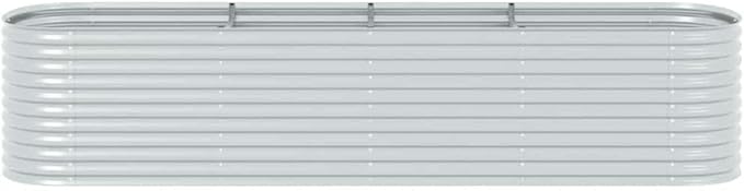 Large Galvanized Steel Raised Garden Bed 157.5 x 55.1 x 31.9 in Outdoor Planter Box Rectangular Silver for Balcony Patio Terrace