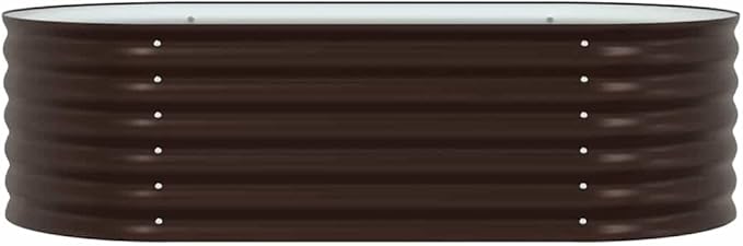 Steel Planter Raised Bed Metal Flower Box Planter Raised Beds Outdoor Garden for Planting Fruit 63x31.5x17.3 Brown-908