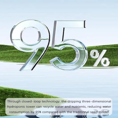Hydroponics Growing20 Pods Indoor Vertical Garden Kit with LED Light Automatic TimerHydrating Pump Adapter Aeroponic Tower Garden for