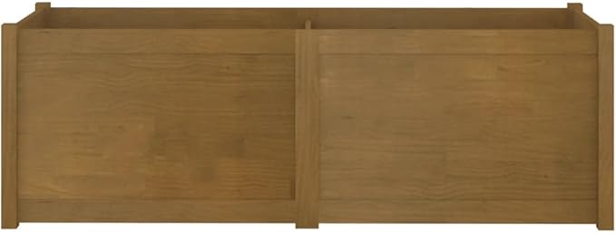 Wooden Garden Planter Box Outdoor Raised Garden Bed Garden Yard Wood Box for Vegetables Flowers Herbs and Succulents Honey Brown 59.1x19.7x19.7 Solid Wood Pine