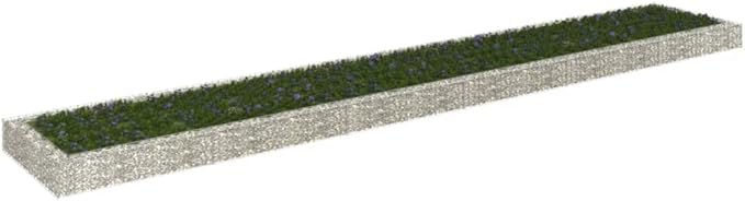 SKM Gabion Raised Bed Galvanised Steel 600x100x20 cm (Weight-17KG)