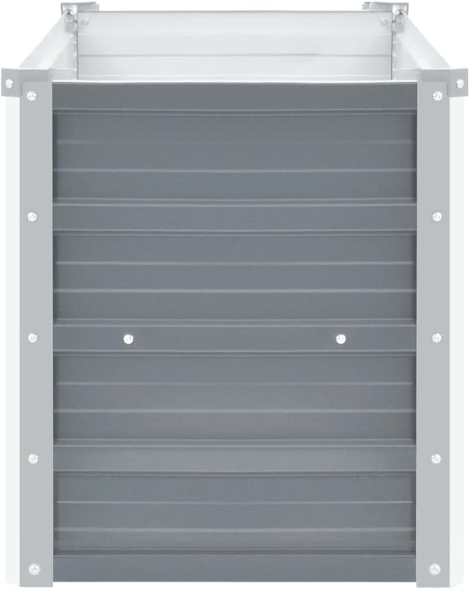 SKM Garden Raised Bed Galvanised Steel 100x40x45 cm Grey (Weight-5KG)