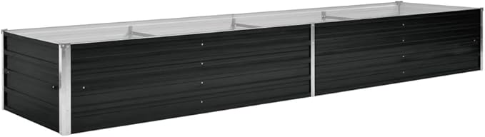 Garden Raised Bed Anthracite 126x31.5x17.7 Galvanized Steel