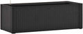 vidaXL Garden Raised Bed with Self-Watering System - Anthracite Color Planter Indoor/Outdoor Use Rattan Look Design 23.8 Gallons Capacity UV Weather and Frost Resistant