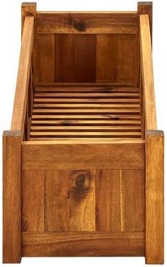 Garden BedsPatio Ground Gardening Planter for VegetablesPlanter Box Kit Flower Herbfor Outdoor Patio Deck BalconyGarden Raised Bed Acacia Wood 39.4x11.8x9.8
