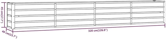 Garden Raised Bed Rusty Corten Steel Planter Box 126 x 15.7 x 17.7 in Durable Outdoor Planters for Vegetables Herbs Flowers
