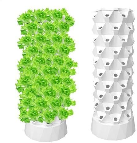 Hydroponic Vertical Garden Tower - 10 Layer 80 Pod Growing System | Indoor Farming Kit for Fruits and Vegetables (No Seedlings Included)