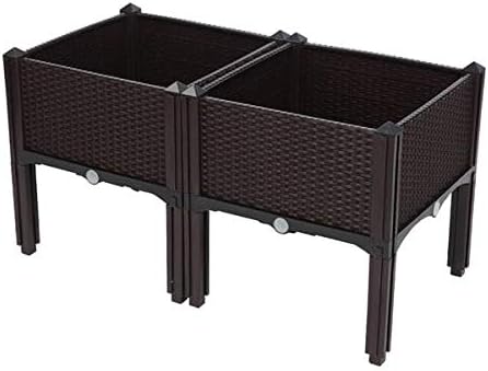 Raised Garden Bed Kit - Elevated Planter Garden Box for Vegetable/Flower/Herb Outdoor 43 x 40 x 40) cm(L x W x H)