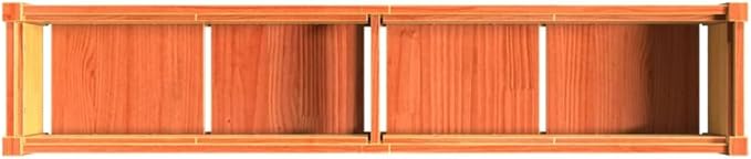 Wooden Raised Garden Bed Garden Planter Box Outdoor Wood Raised Garden Bed for Planting Plants Vegetables Wax Brown 59.1x12.2x12.2 Solid Wood Pine-363