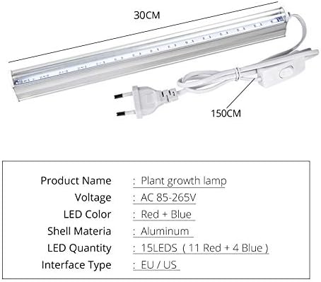Lights 1 Set AC85-265V LED Plant Light T5 Tube Plant Grow Light Full Spectrum LED Plant Grow Light Green Plant Household Bulbs