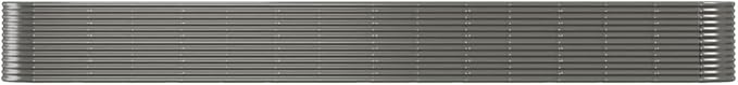Raised Garden Bed Elevated Planter Box Gray Powder-Coated Steel 244.1x31.5x26.8 for Outdoor Vegetable and Flower Garden Sturdy Durable Easy to Assemble