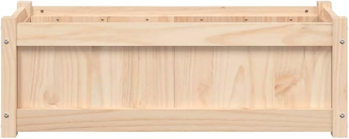 Garden Planters 2 pcs Planter Boxes Raised Flower Bed Standing Planter Gardening Box Suitable for Corridor Nursery Courtyard Orchard Solid Wood Pine