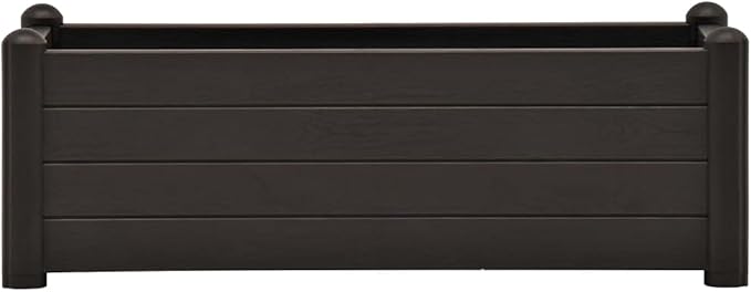 PP Garden Raised Bed UV Weather and Frost Resistant Garden Planter Bottom Draining Design Planting Bed for Plants Vegetables Herbs Flowers 39.4 x 16.9 x 13.8