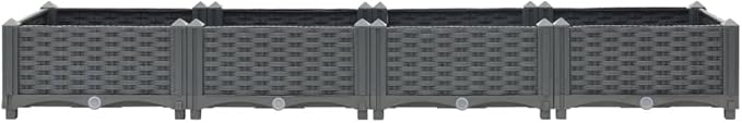 Raised BedElevated Planter BoxRaised PlanterGarden BoxPlanter Boxfor Vegetables Fruits Flowers Herbs 63x15.7x9.1 Polypropylene