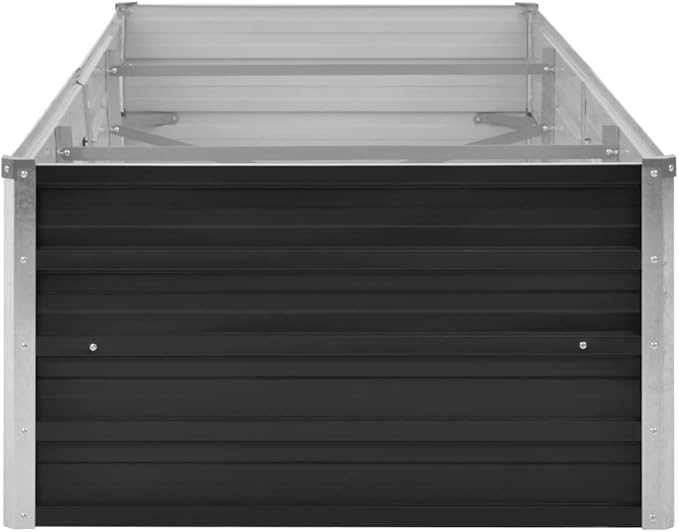Garden Raised Bed Horse Trough planters Raised Flower Bed Planter Boxes Patio planters Suitable for Nursery Corridor Courtyard Orchard Anthracite 94.5x31.5x17.7 Galvanized Steel