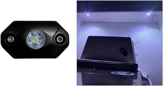Black Oak Rock Accent Light - White - Black Housing