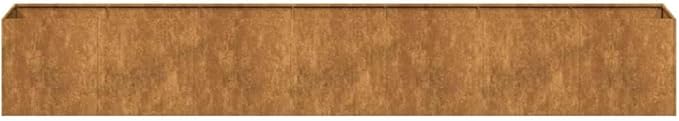 Large Rectangular Raised Garden Bed Planter Box Outdoor Rusty Weathering Steel Metal Trough for Patio Balcony Gardening