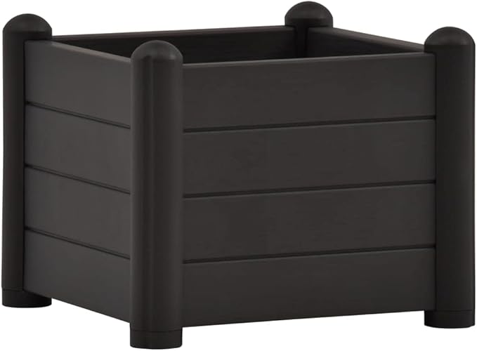 Garden Raised Bed PP Anthracite 16.9”x16.9”x13.8”