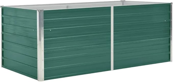 YAFF Raised Garden Bed 63x31.5x17.7 Galvanized Steel Green (15.312lbs)